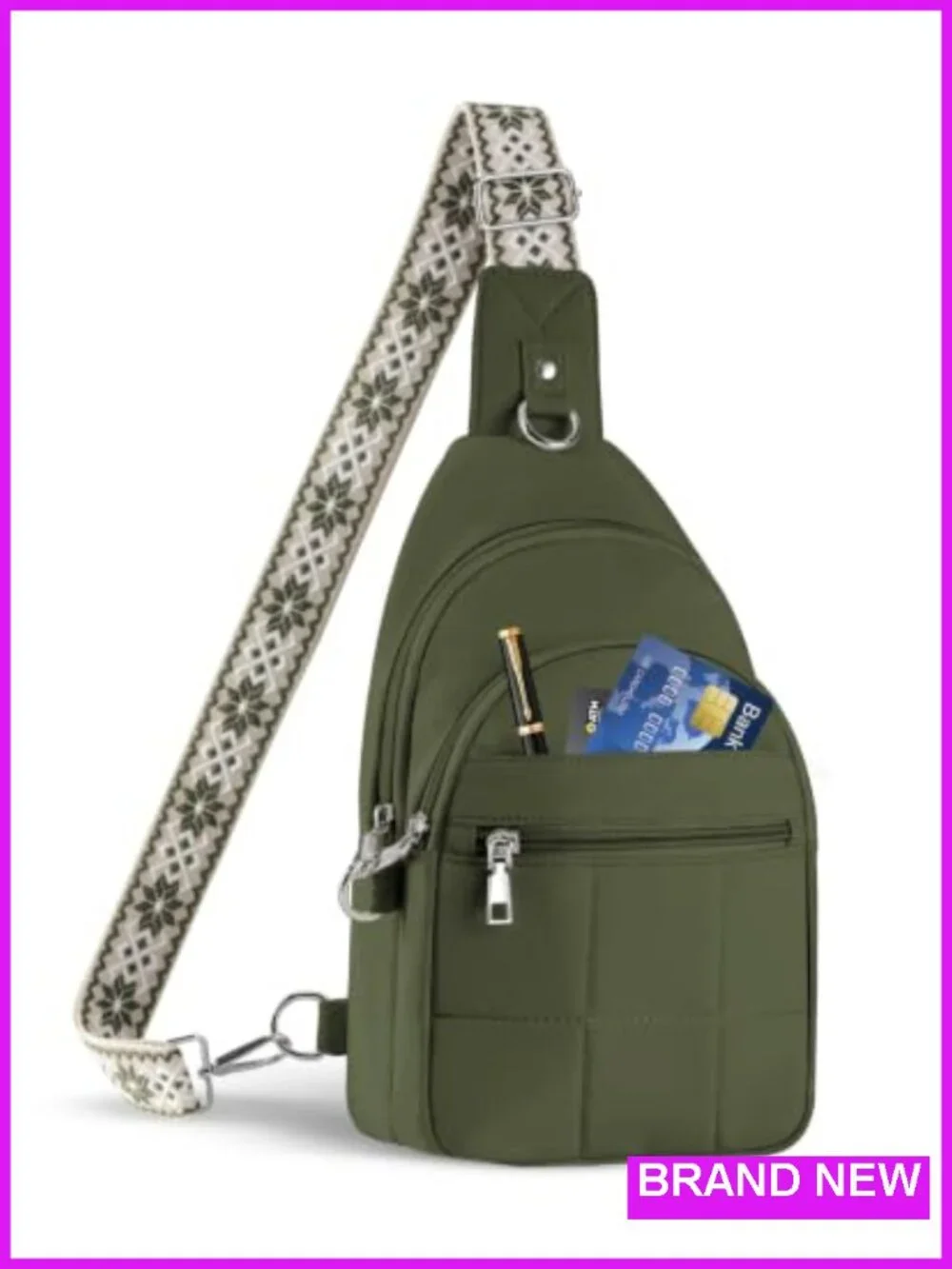 Anti Theft Crossbody Sling Bag RFID Blocking Travel Purse Nylon